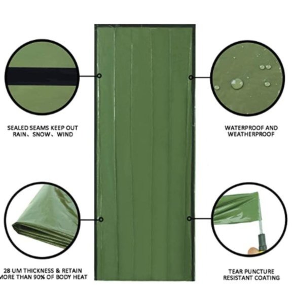 Emergency Sleeping Bag Survival Blanket - Picture 3 of 6
